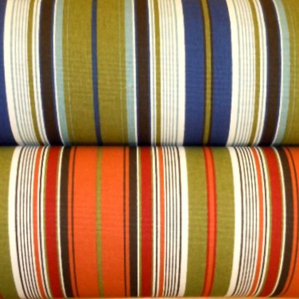 Outdoor Terrace Stripe in Red Green